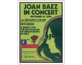 Joan Baez Vintage Konzertplakat Aufkleber