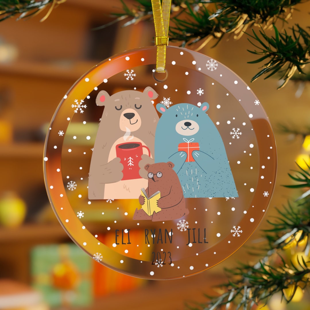 Personalized Family of 3 Ornament Custom Christmas Family of Etsy