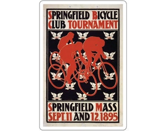 Vintage Cycling Club Poster Stickers