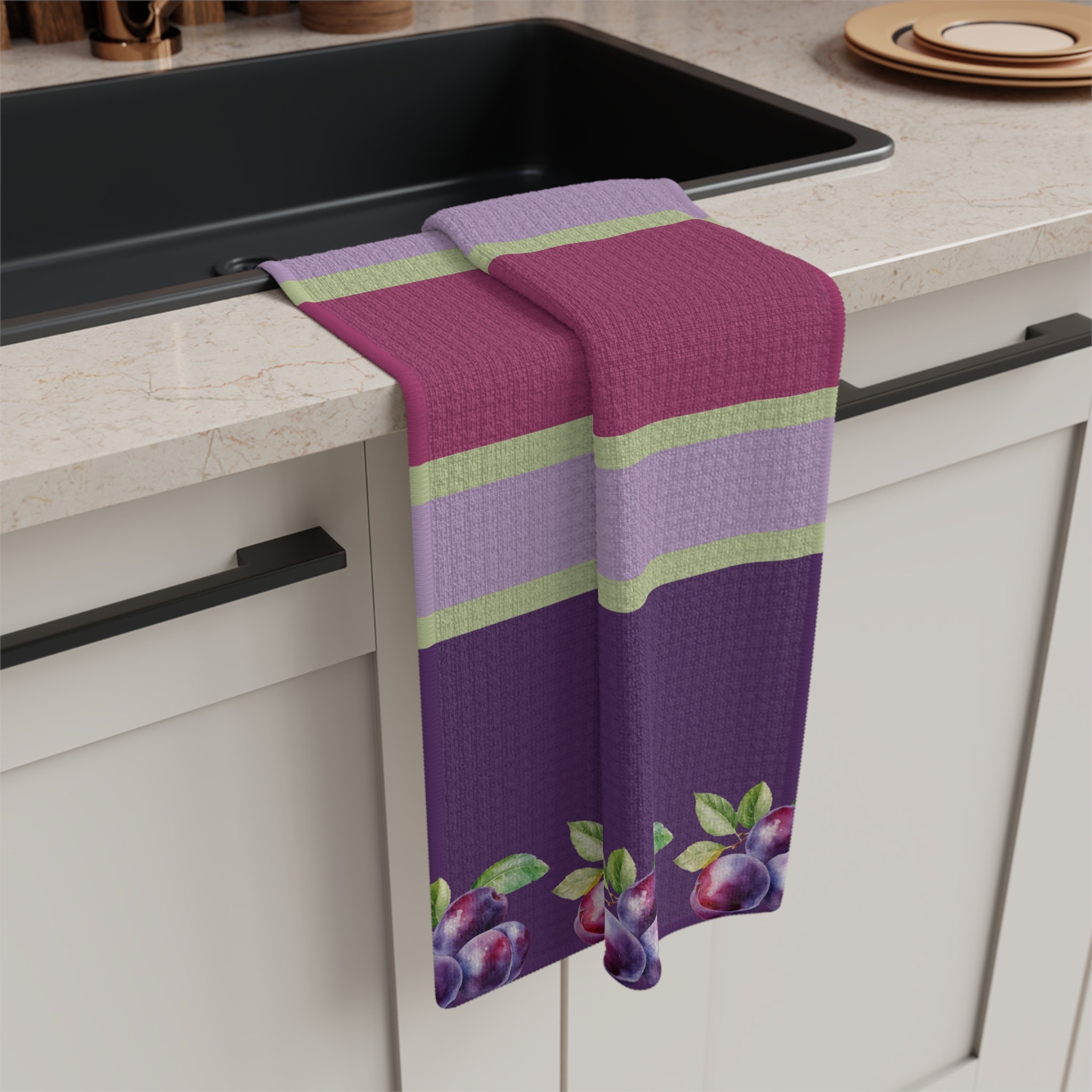 Lavien Home, Dish Towels for Kitchen Lavender Embroidery Super Absorbent  and Sof
