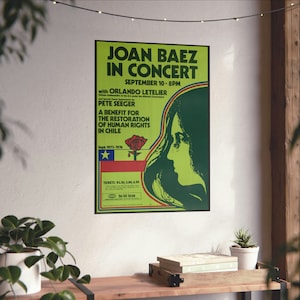 Joan Baez Concert Print Premium Matte Vertical Posters