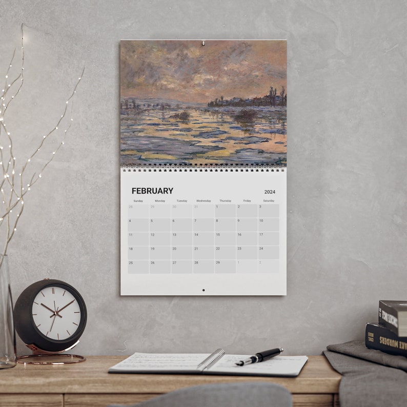 Claude 2024 Calendar, Art Calendar, Vintage Art Print Calendar