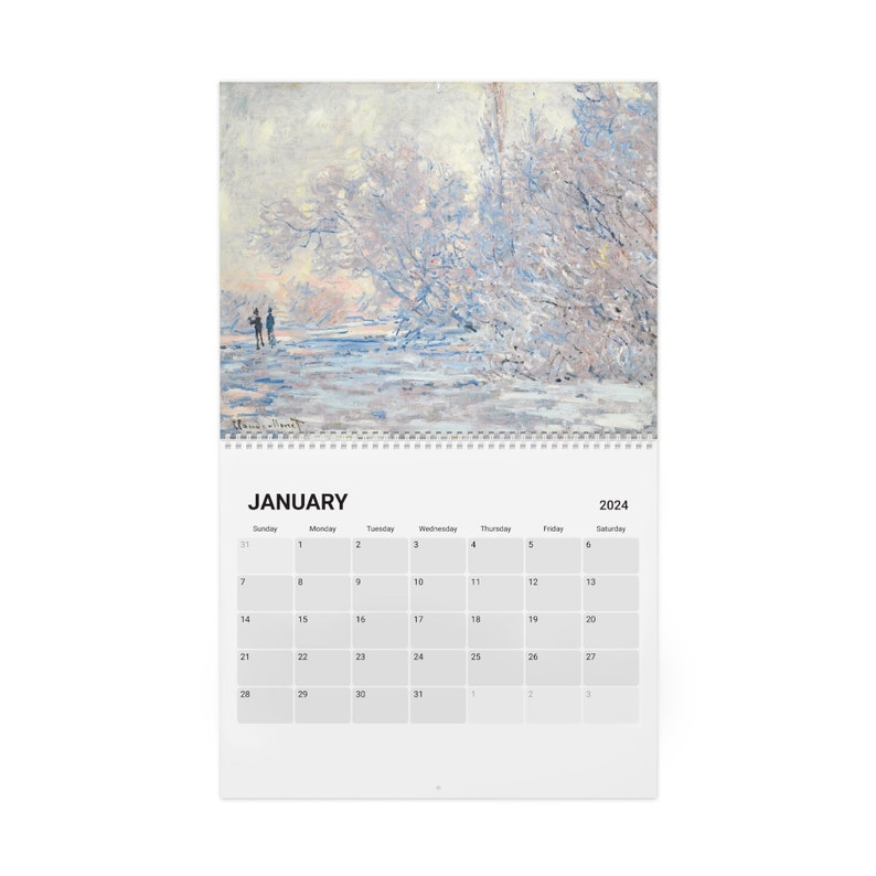 Claude 2024 Calendar, Art Calendar, Vintage Art Print Calendar