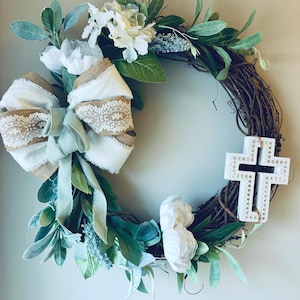 Easter/Spring Cross wreath