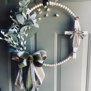 Floral cross door hanger - Grace cross