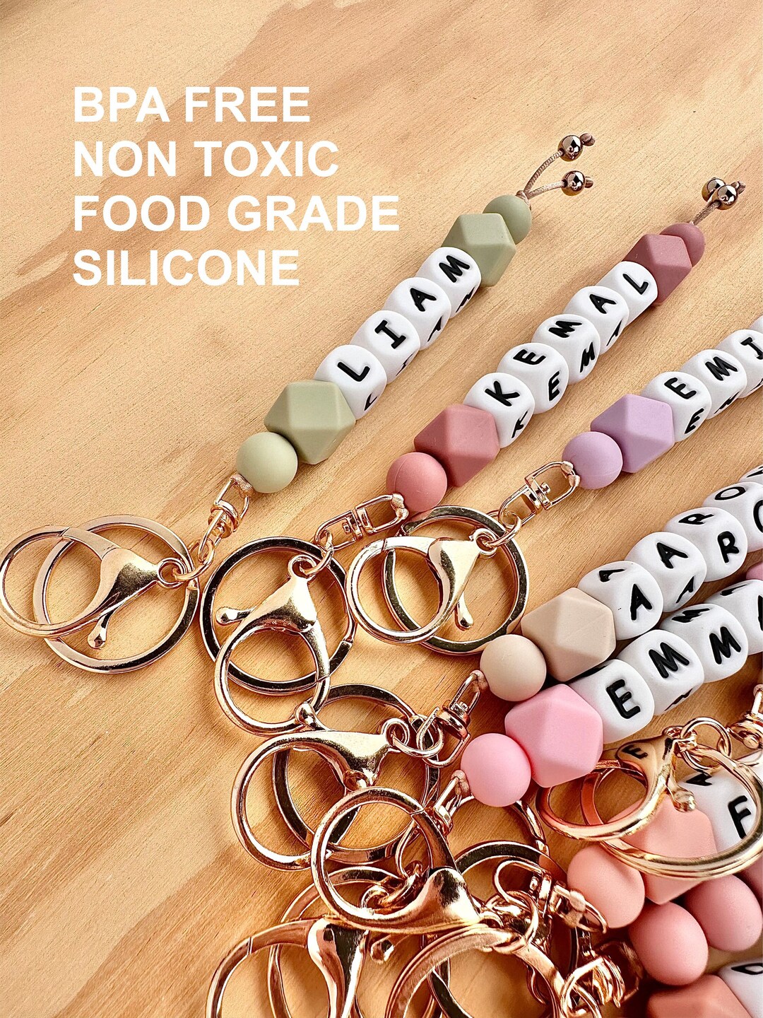 Personalized Name Keychain Diaper Bag Keychain Baby Gift Daycare Bag