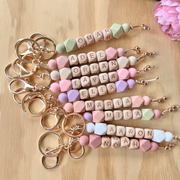 Personalized Name Keychain | Diaper Bag Keychain | Baby Gift | Daycare Bag Keychain | Backpack Name Tag | Name Keychain