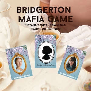 Bridgerton Mafia Spiel, Lady Whistledown Brunch / Brautparty, königliches Partyspiel, Daphne, Eloise, Muslim Bridgerton, Hijab Whistledown
