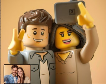 Individuelles LEGO-Porträt in wenigen Stunden fertig – 3D-Digitalkunst. Druckbare Kunst. Profilbild. Personalisiertes Geschenk für Sie und Ihn.