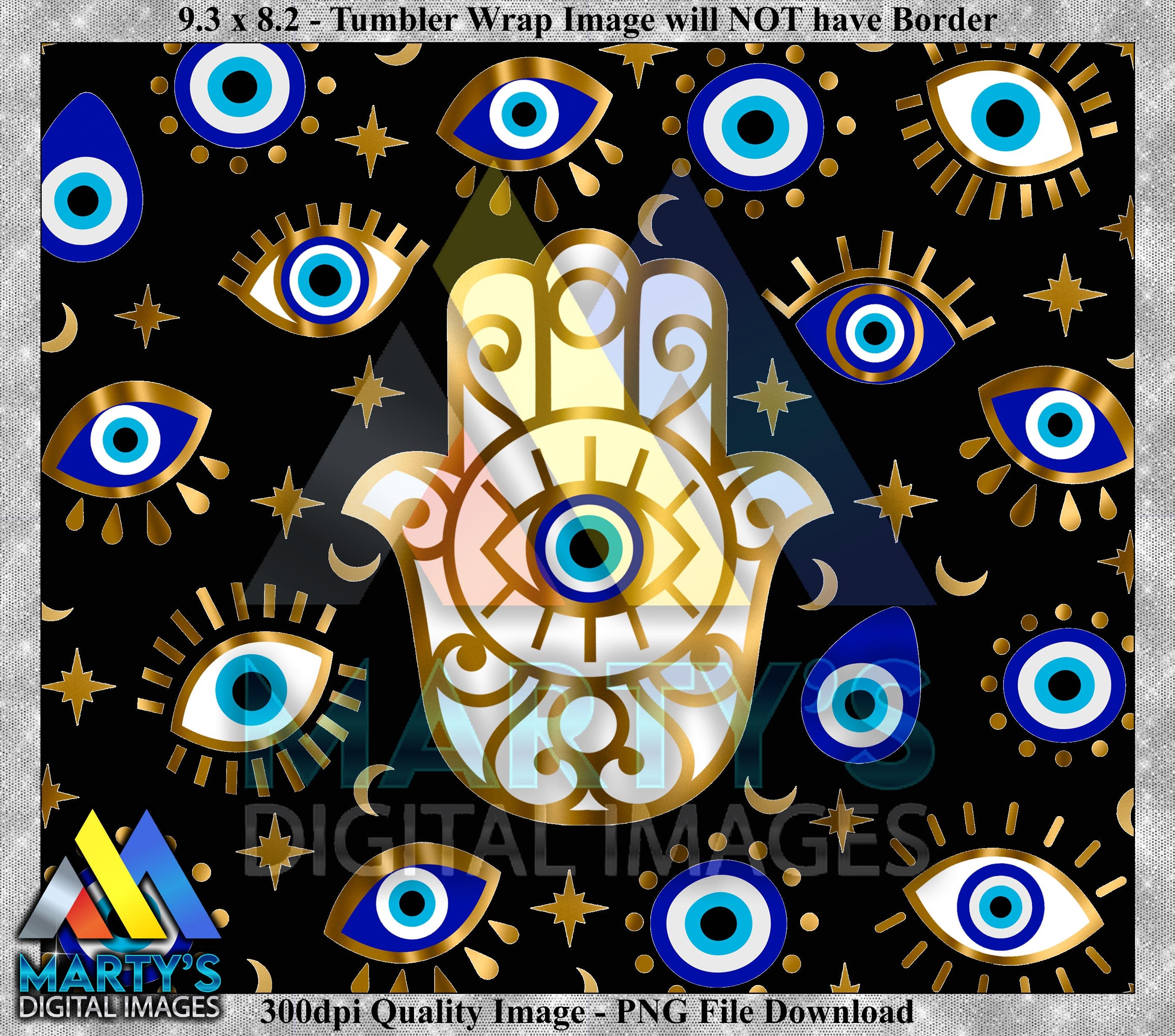 Evil Eye Black and White Background Wrap 20oz Straight and - Etsy Australia