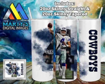 Cowboys, Custom, No. 4, Wrap 20oz Straight and Tapered 300 dpi Digital Download Sublimation File