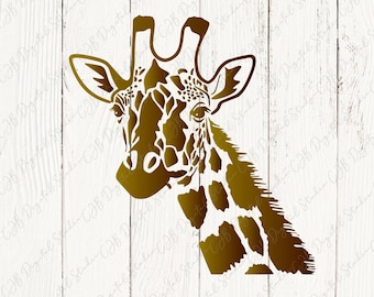 Giraffe SVG, Giraffe Head, Cut File for Cricut, Silhouette, Giraffe PNG, Vinyl Decal Design, Instant Download, Iron On, Giraffe Clipart DXF