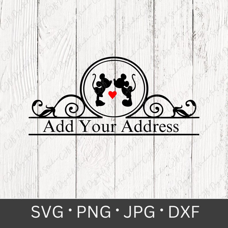 Mickey Minnie Couple Mailbox SVG, Custom Mailbox Numbers SVG, Street ...
