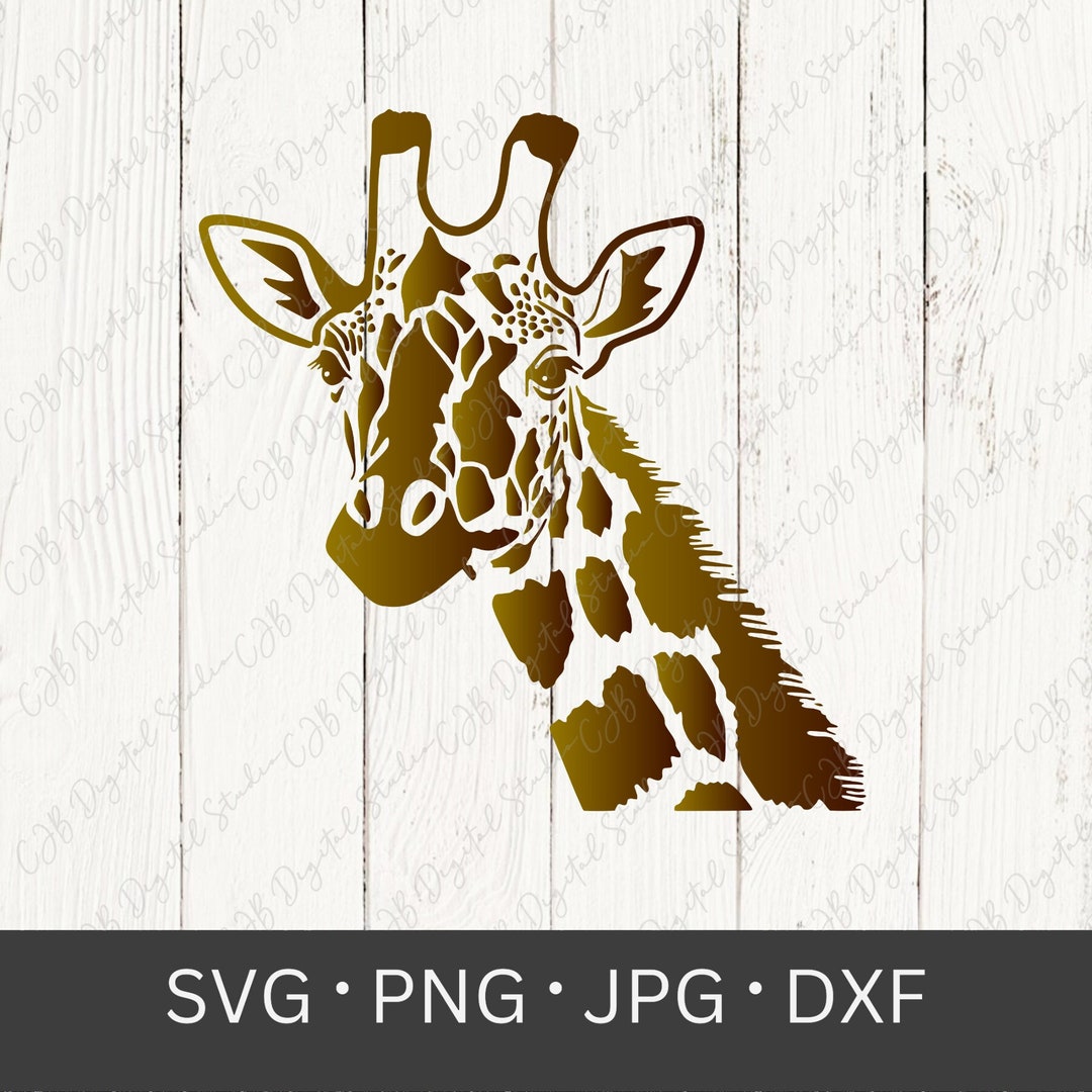 Giraffe SVG, Giraffe Head, Cut File for Cricut, Silhouette, Giraffe PNG ...