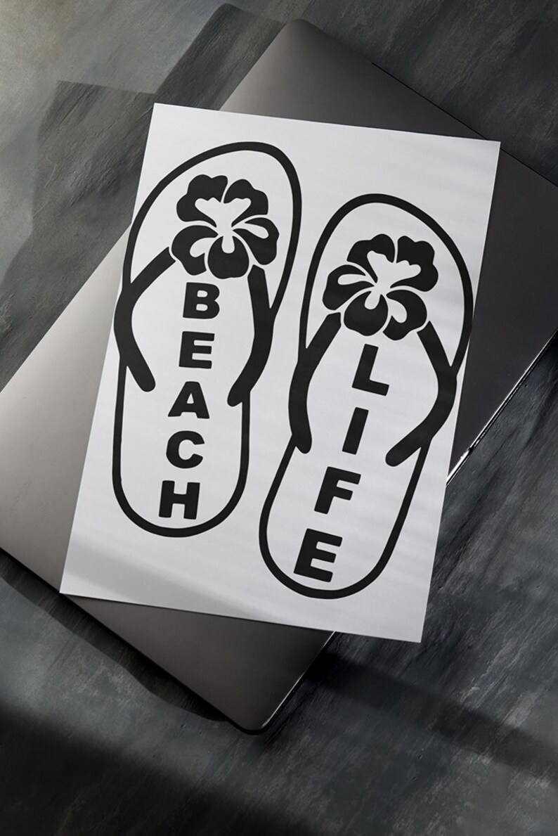 Flip Flops SVG Cut File for Cricut, Silhouette, Beach Life, Sandals