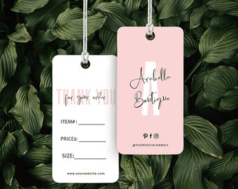Custom Printed Logo Hang Tags with Grommets, Personalized Swing Tags, Luggage Tags, Product Tags, Favor Tags, Strings Included