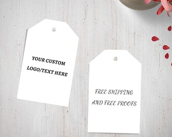 Custom Logo Gift Tags | Personalized Business Logo Tags | Tags for Favors | Custom Design Hangtags | 1.5"x2.3" in Size