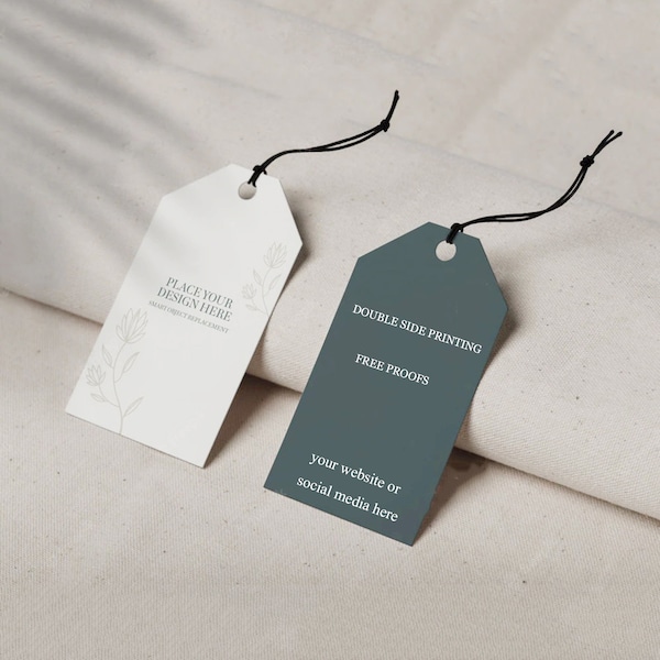 Custom Hang Tags,Double Sided Printing,Small Business Hang Tags,Boutique Price Tag,Gift Tags Custom for Favors(1.5"x2.3")