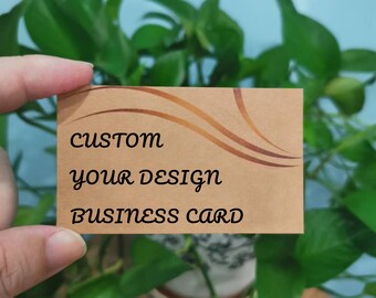 Personalized Kraft Business Cards on Templates | Customize Logo and Text Business Cards Reclyed Material (size 2"x3.5")