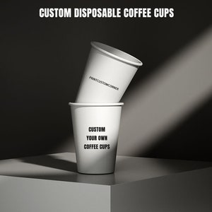 Tazze da caffè usa e getta personalizzate con il tuo logo/testo, bicchieri di carta, tazze per bomboniere per regali, matrimoni, affari, amanti del caffè, robuste e affidabili