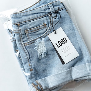 Etiquetas personalizadas para pendurar | Etiquetas de balanço para roupas | Etiquetas de preços personalizadas | Etiquetas personalizadas para pendurar | Impressão frente e verso | Cordas incluídas