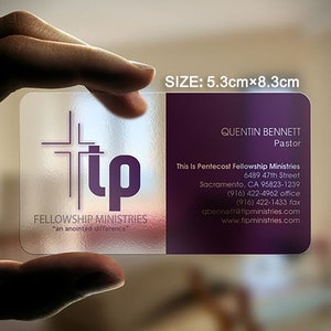 Cartes de visite personnalisées givrées de 2,09 x 3,35 pouces, Cartes de visite en plastique PVC, Carte de boutique en plastique avec vos créations