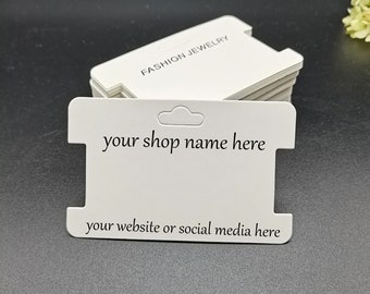 Custom Jewelry Display Cards 3.9"x2.3"-Your Own Wording or Shop Name-Earring Display, Jewelry Display Card, Custom Card