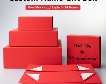 Personalized Gift Box, Custom Name Bridesmaid Proposal Box, Wedding Gift Box, Will You Be My Bridesmaid Box, Birthday Gift Box, Empty Box