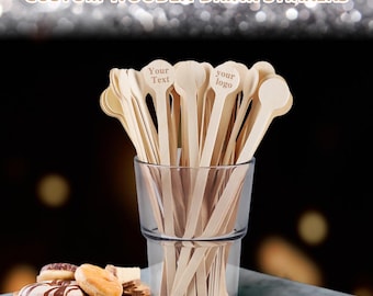 Pegatinas de amigos para revolver, cuchara para revolver, palitos para revolver café para boda, palitos para revolver de madera personalizados, palitos para revolver café para despedida de soltera