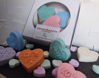 Sweethearts Conversation Hearts La cire de soja fond | Saint-Valentin | Unique Dessert Candy Melt | Emballage cadeau | Prêt à expédier |