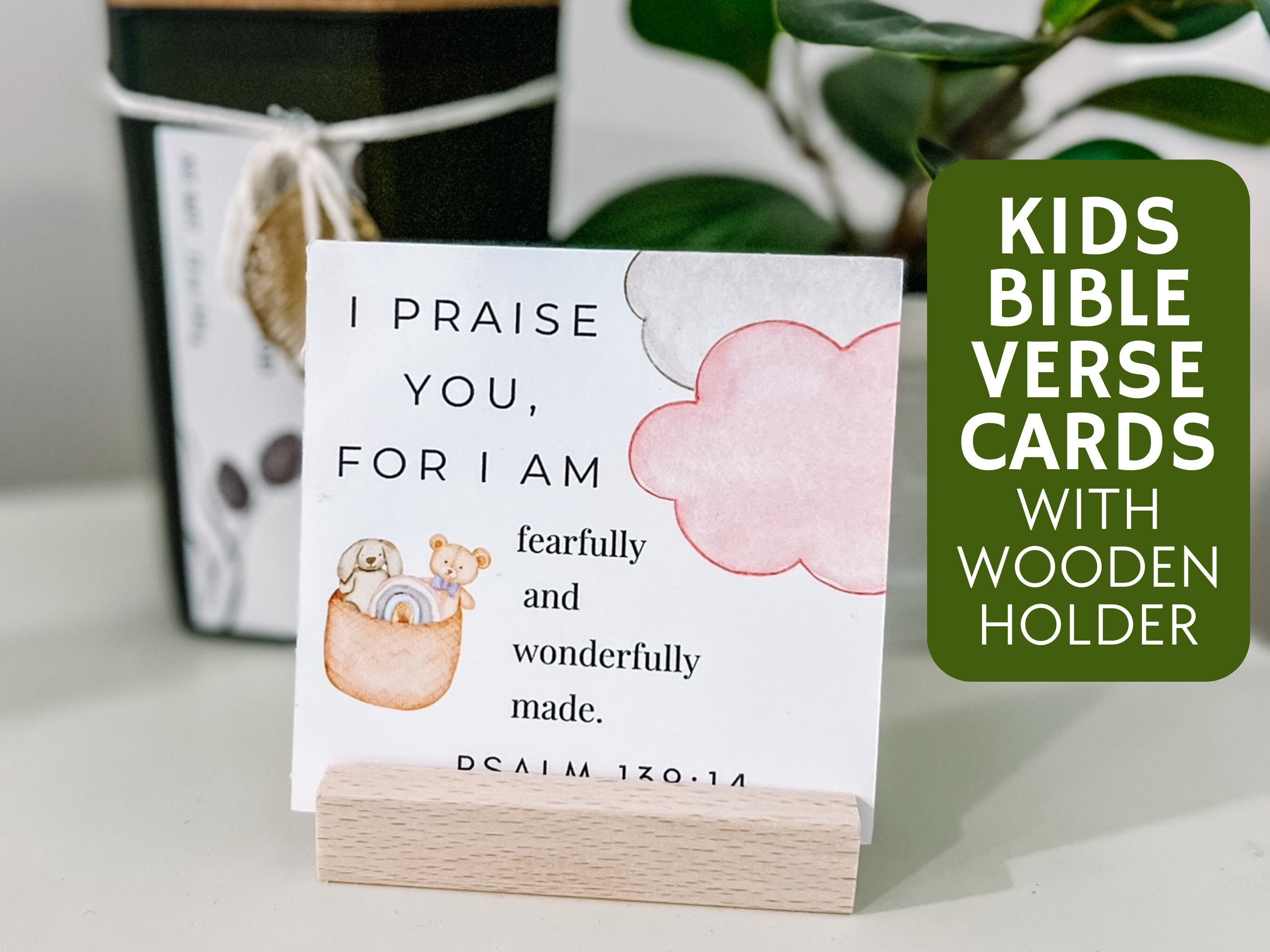 Scripture Cards With Stand - Etsy