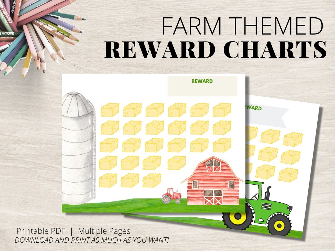 Tractor Reward Chart / Summer Kids Chart / John Deere Behavior Chart Etsy