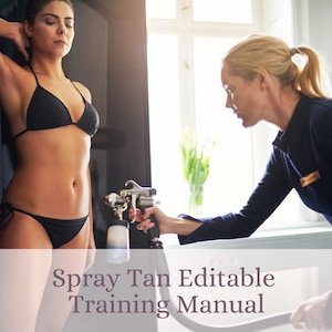 Spray Tan Editable Training Manual