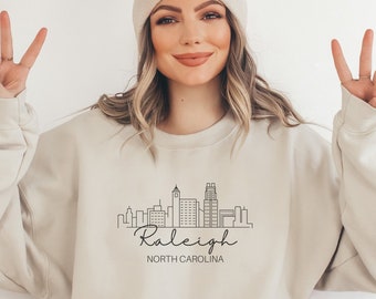 Raleigh Sweatshirt | Women's Raleigh Crewneck | Raleigh Gift | North Carolina Sweatshirt | North Carolina Gift | Raleigh NC | Raleigh Shirt