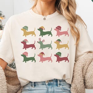 Dachshund Christmas Shirt, Funny Wiener Dog Comfort Colors Crewneck, Doxie Mom Gift, Weenie Mama Xmas Party Tee, Dachshund Lover Apparel