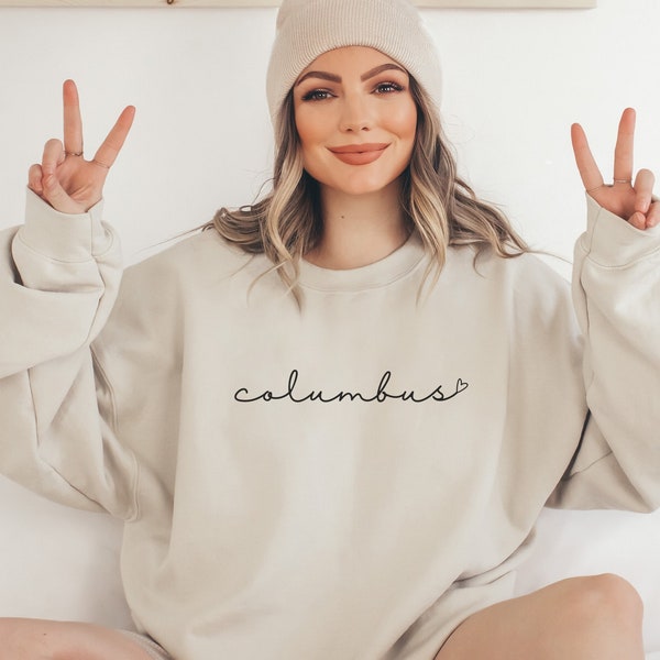 Columbus Sweatshirt | Women's Columbus Crewneck Pullover | Columbus Gift | Ohio Sweatshirt | Cute Ohio Gift | Columbus Ohio Long Sleeve