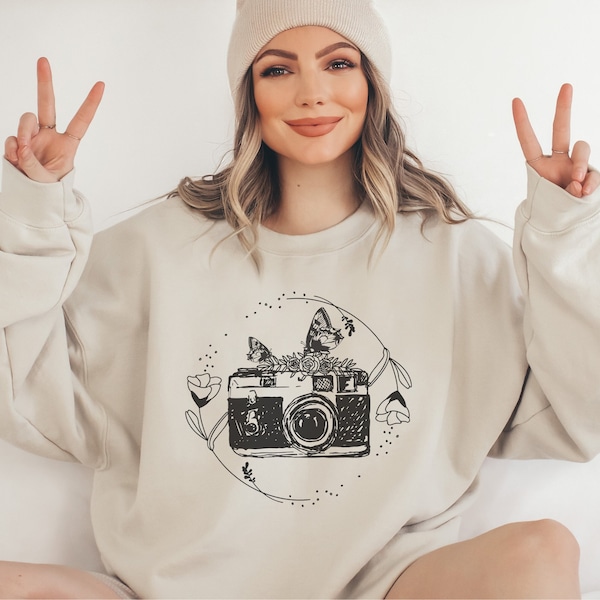 Camera Sweatshirt | Photographer Crewneck | Gift for Photographer | Photography Shirt | Professional Photographer Gift | Photography Lover