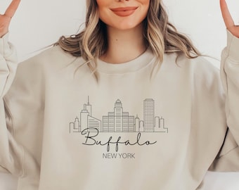 Buffalo Sweatshirt | Women's Buffalo Crewneck Pullover | Buffalo Gift | New York Sweatshirt | New York Gift | Buffalo New York | Buffalo Tee