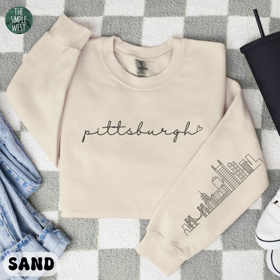 Pittsburgh Sweatshirt, Pittsburgh Skyline Hoodie, Pittsburgh Pennsylvania Gift, Moving to Pittsburgh Shirt, Pittsburgh City Sky Crewneck