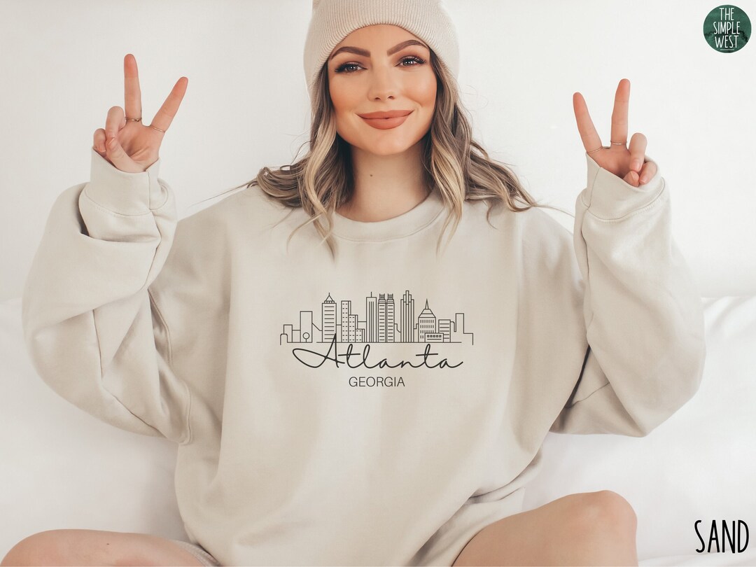 Atlanta Sweatshirt | Women's Atlanta Crewneck Pullover | Atlanta Gift ...