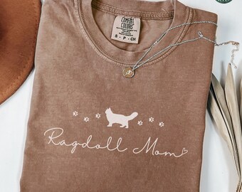 Ragdoll Cat Mom Comfort Colors Shirt, Ragdoll Gifts, Cat Mama Tee, Funny Cat Crewneck Apparel, Ragdoll Owner Sweatshirt, Ragdoll Cat Hoodie