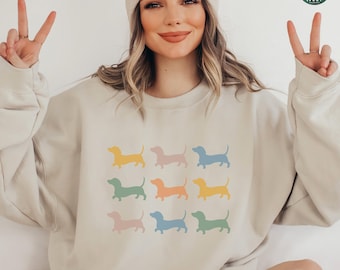 Dachshund Sweatshirt, Dachshund Mom Crewneck, Dachshund Lover Gift, Funny Dachshund Owner Gift, Wiener Dog Mom Shirt, Doxie Mama Pullover