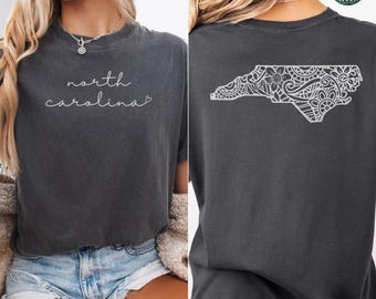North Carolina Comfort Colors Shirt, North Carolina Crewneck Tee, Moving to North Carolina Gift, North Carolina Home State Shirt, NC Apparel