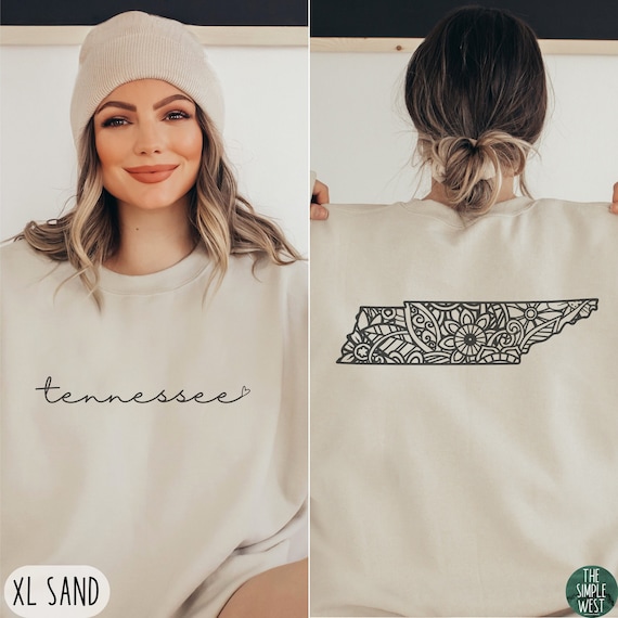 Tennessee Sweatshirt | Floral Tennessee Crewneck Pullover | Women’s Tennessee Home State Sweater | Cute Tennessee Bachelorette Shirt