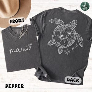 Maui Hawaii Comfort Colors Shirt, Floral Hawaii Home State Tee, Moving to Maui Gift, Hawaiian Islands Travel Souvenir, Beach Trip Apparel