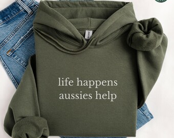 Australian Shepherd Hoodie, Aussie Dog Gifts, Aussie Mom Sweatshirt, Australian Shepherd Mama Shirt, Funny Aussie Crewneck Apparel