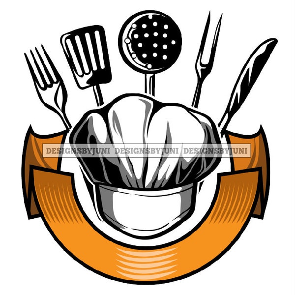 Kitchen Chef Kitchen Tools Cooking Restaurant Logo Chef Clipart Food Diner SVG PNG JPG  Vector Clipart Circuit Cut Cutting
