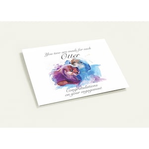 Paquete de tarjetas de felicitación de compromiso: diseño de nutria en acuarela, papel ecológico de primera calidad.