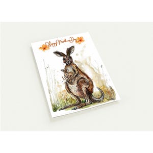 Muttertag Känguru Card Pack - Wunderschöne Aquarell-Illustration von Withney Saxton | 10 Premium Karten