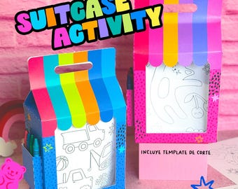 DIGITAL - Kids Suitcase Activity Box - House Box, Gift Box, Children's Day Candy Box